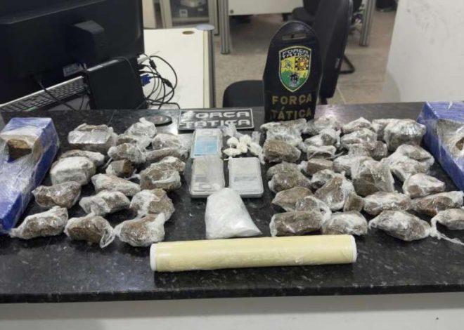Polícia Militar do Ceará realiza operação bem-sucedida contra o tráfico no bairro Moura Brasil, em Fortaleza, apreendendo entorpecentes e materiais ilícitos