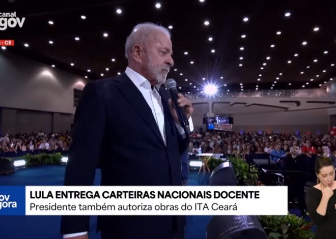 Lula defende oportunidade para filhos de ajudantes de pedreiro se tornarem engenheiros no Ceará.