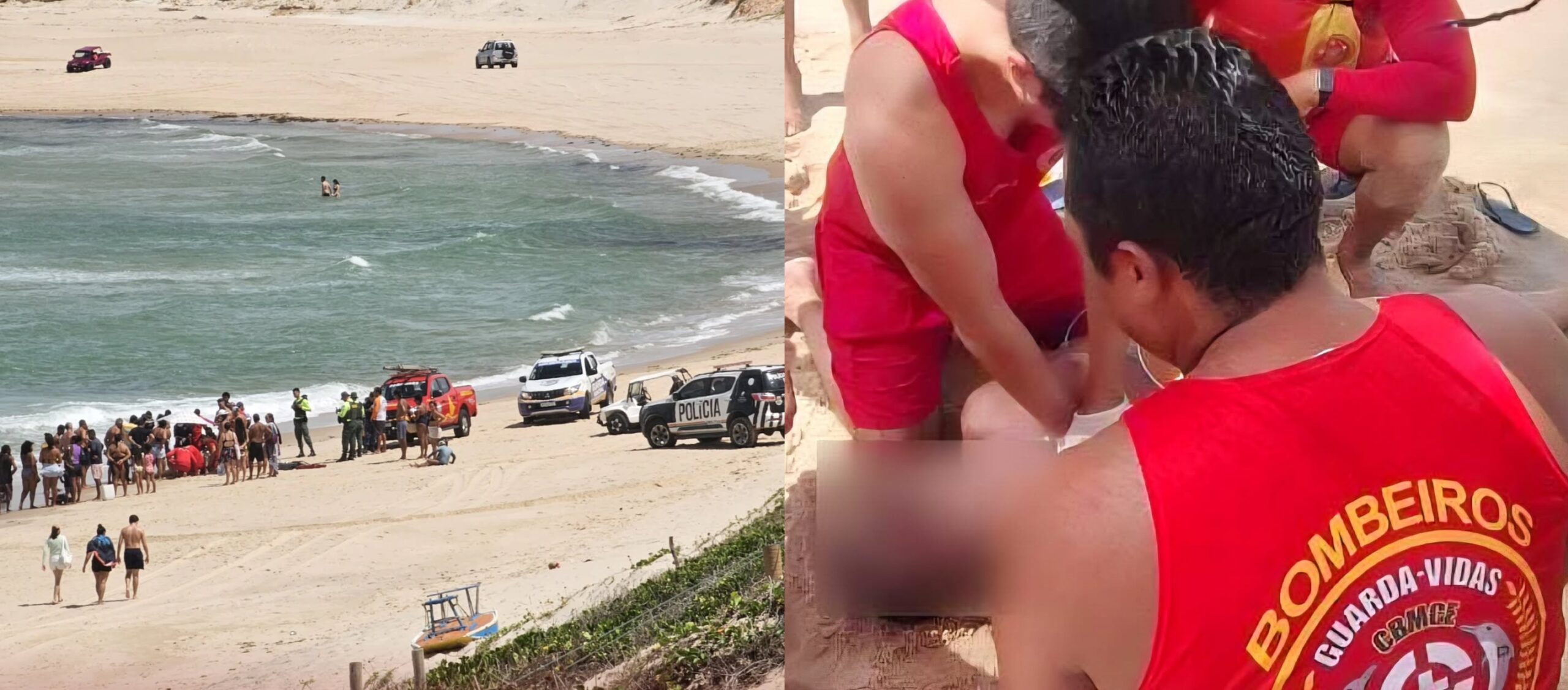 Tragédia na Praia de Canoa Quebrada: Idoso perde a vida após se afogar