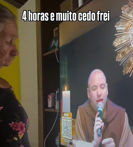 Anseio de idosa do Ceará: modificar horário do terço matinal dirigido pelo Frei Gilson para uma hora mais adequada.