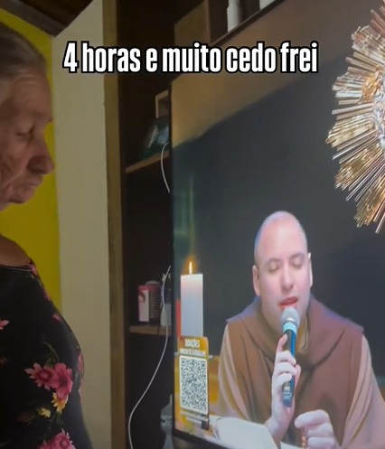 Anseio de idosa do Ceará: modificar horário do terço matinal dirigido pelo Frei Gilson para uma hora mais adequada.
