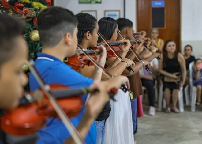 Associação arrecada fundos para proporcionar aulas de música a crianças do bairro Passaré, em Fortaleza.
