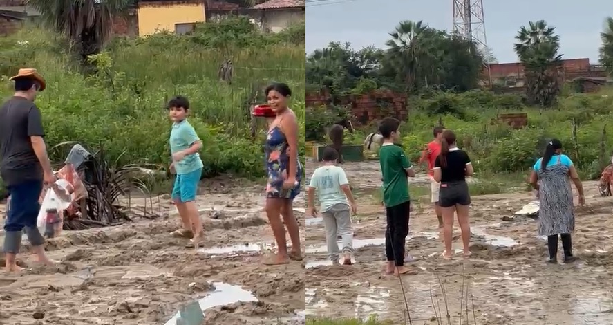Aniversário inesperado em meio ao caos: criança celebra em Caucaia após enchentes