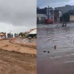 Tempestade intensa provoca transbordamento do Rio Granjeiro e inundações em Crato, Ceará